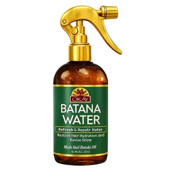 OKAY Batana Hair Hydrating Water – Daily Moisture & Shine Boost for Hair, Lightweight Conditioning Mist, 8 oz