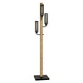 thumbnail image 4 of Cal Lighting 60W X 3 Lenox Lantern Style Rubber Wood / Metal Floor Lamp, 4 of 4
