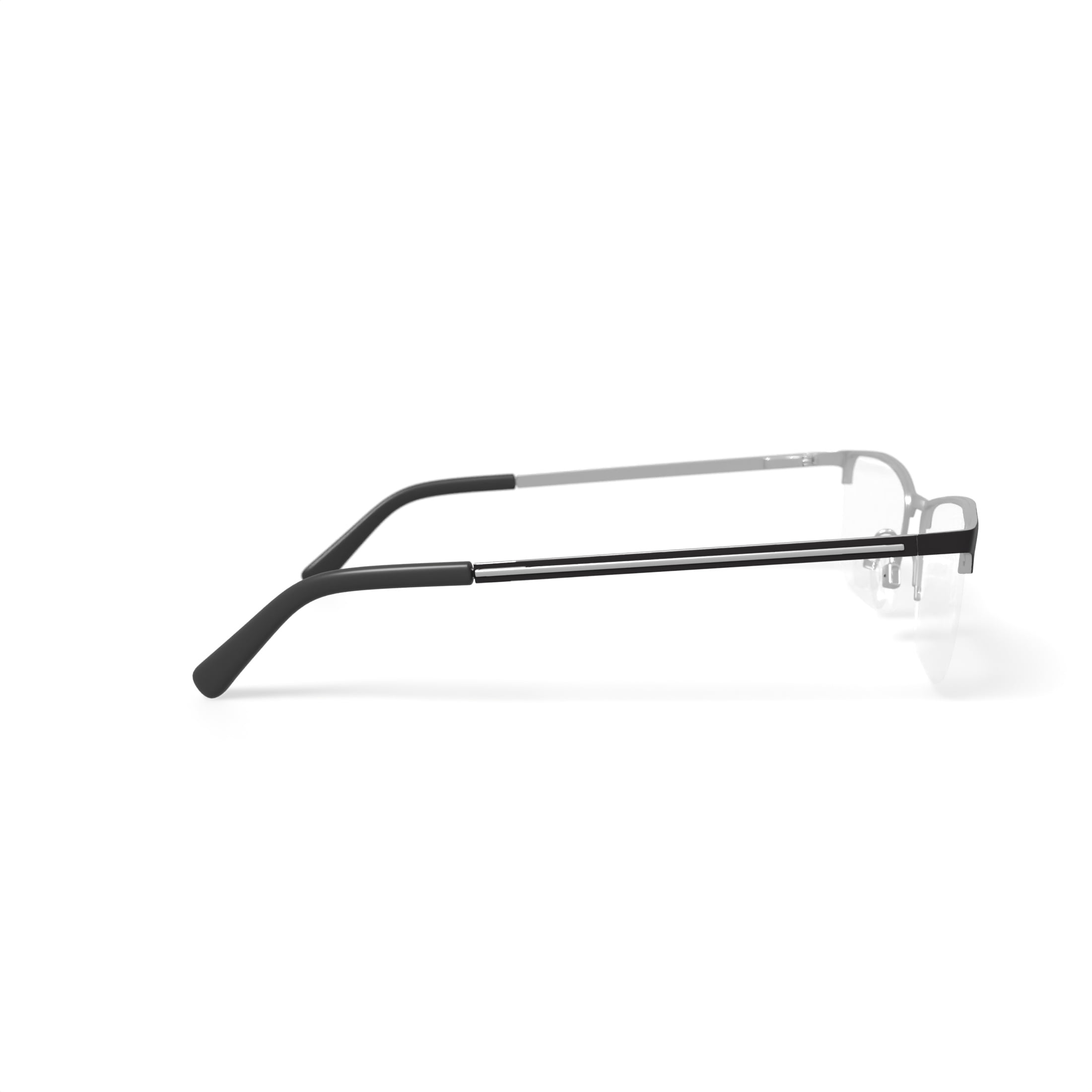 Walmart Men's MV012 Robb Rectangular Prescription Eyeglasses with Case, Silver