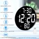 thumbnail image 4 of Reloj de Pared Digital, Pantalla de Reloj Digital LED de 9 Pulgadas, con Control Remoto, Fecha, Temperatura Interior, 12/24 Horas, para Dormitorio, Oficina, 4 of 5