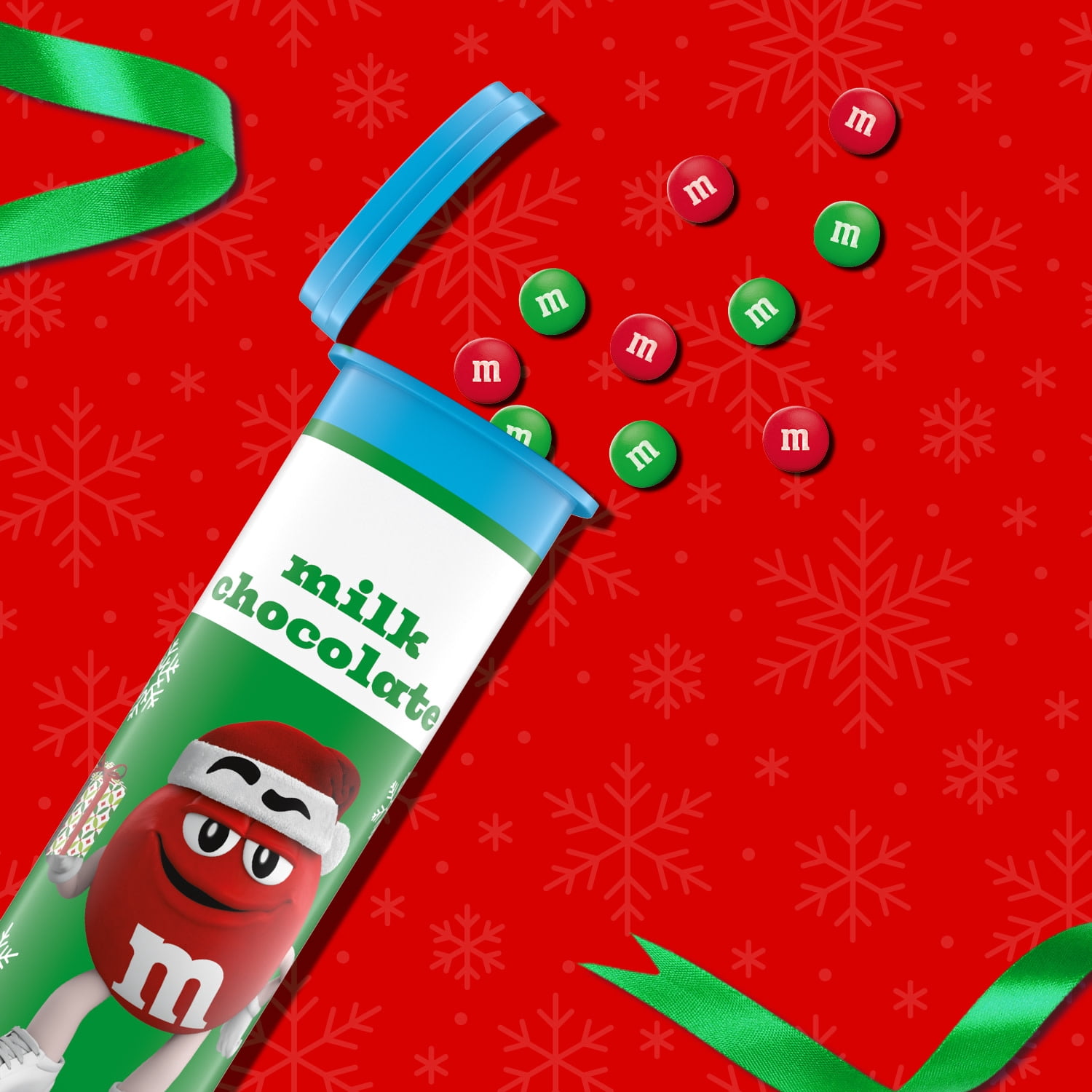 (2 pack) M&M's Minis Milk Chocolate Mega Christmas Tube - 1.77 oz