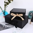 thumbnail image 2 of Extra Large Black Gift Box 19x16x6 Inches, Huge Gift Box with Ribbon Lid Magnetic Closure, Groomsman Proposal Box, Gift Boxes for Wedding Dress (Glossy Black), 2 of 13