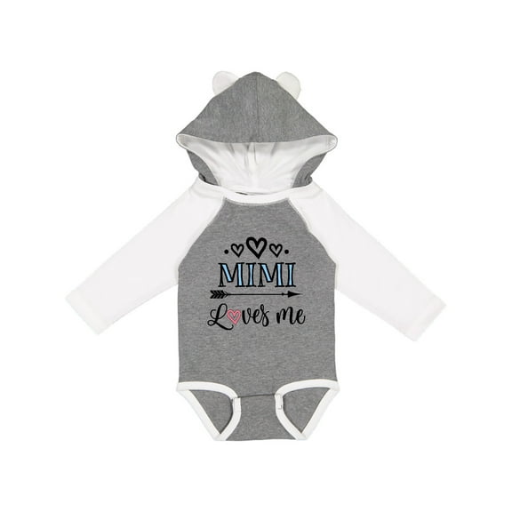 Inktastic Mimi Grandma Loves Me Girls Long Sleeve Baby Bodysuit