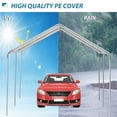 thumbnail image 6 of Homiyad 10'x 20' Heavy Duty Carport Car Canopy with Water UV Protection and Simple Open Design, Gray| Aosom.com, 6 of 8