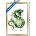 thumbnail image 3 of The Wizarding World: Harry Potter - Slytherin Illustrated House Logo Wall Poster, 14.725" x 22.375", Framed, 3 of 3