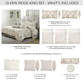 thumbnail image 3 of Michael Amini Glennridge 10-Piece King Comforter Set - Frost, 3 of 20