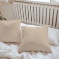 thumbnail image 6 of Throw Pillow Covers 16x16 Inch Set of 2, Pure Light Khaki Waterproof Outdoor Pillow Covers, Simple Solid Color Decorative Cushion Pillowcases for Couch, Sofa, Bed, Garden, Patio, 6 of 9