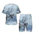 thumbnail image 1 of Balery Winter Reindeer In Snowy Mountains Conjunto de Pijama Infantil de Manga Corta con Estampado – Ropa de Dormir de Algodón Suave-Medium, 1 of 6