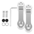 thumbnail image 1 of AURARMLET Handlebar Mirror Mount Clamps 1 Set Aluminum Alloy Enhanced Visibility Silver, 1 of 8