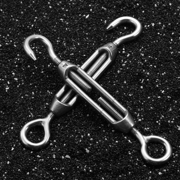 WEUVEB 5-Pack Steel Wire Rope Turnbuckles for Outdoor Use, Adjustable Tension Hardware for Installation and Rigging