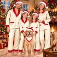 thumbnail image 6 of Harpily Christmas Family Pajamas Matching Sets Long Sleeve Button Down Shirts Soft Satin Sleepwear for Family Holiday Nightwear, 6 of 7