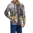 thumbnail image 2 of Kdxio Lilacs Teapot Scenic Painting Print Men Hoodies Casual Hoodies for Men with Zip Pockets Full Zip Long Sleeve Sweatshirt Sports Hooded Jacket-XX-Large, 2 of 5