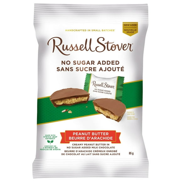 Russell Stover No Sugar Added Peanut Butter Cups, 85-Gram Bag, 85 g