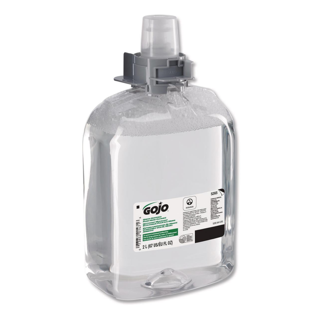GOJO Green Certified Foam Hand Cleaner, Unscented, 2,000 mL Refill, 2/Carton