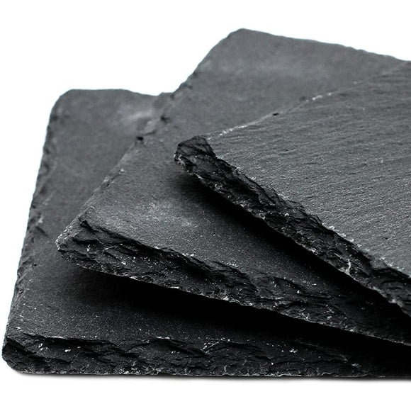Slate sous-Verres à Boisson - Ensemble de 4 - 4 Pouces x 4 Pouces par Trademark Innovations