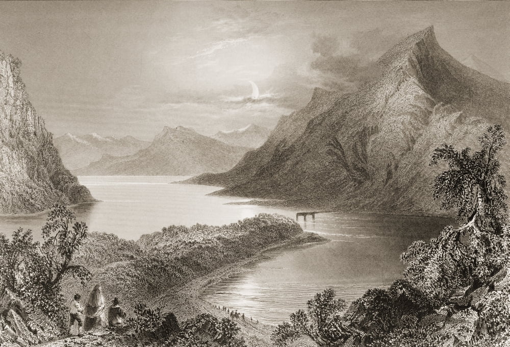 Lough Ina ConnemaraCounty Galway Ireland Drawn By WHBartlett Engraved By R Wallis From The Scenery And Antiquities Of Ireland By NPWillis And JStirling CoyneIllustrated From Drawings By WHBartlett Pub