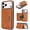 Brown, variant on ELEHOLD For iPhone 17 Air Wallet Case, PU Leather 2-in-1 Magnetic Detachable Leather Credit Card Slot Shockproof Wallet Case Cover For iPhone 17 Air ,Brown