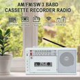 thumbnail image 4 of Retro USB AM/FM/SW Multiband Radio Stereo Wireless Bluetooth Mp3 Audio Cassette Tape Player Recorder AM Radio EU Plug, 4 of 5