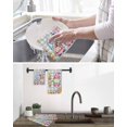 thumbnail image 5 of Easter Gnomes Kitchen Dish Towels for Drying Dishes Set of 4, Spring Floral Eggs Flowers Butterflies Gray Plaid Waffle Weave Microfiber Hand Tea Bathroom Towels Quick Dry & Absorbent Towel 15.7x23.6, 5 of 7