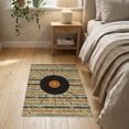 thumbnail image 3 of ODIKA 2'x3' Washable Doormat Retro Vinyl Music Disc Motif Distressed Soundwave Cd Shaped Record Flowing for Entryway, Kitchen, Laundry Room, Non-Slip, Low Pile, 3 of 7