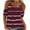 Red, variant on Uaswgudfs Women's Striped Cold Shoulder Blouse Tee - Casual Basic Loose Fit Short Sleeve Tunic Top