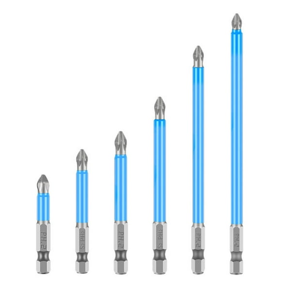 Harpily Ensemble d'Outils pour Forets 6 Pcs, Foret Antidérapant 2025, Nouveau Ensemble de Embouts de Tournevis Antidérapants, Extracteur de Vis Antidérapant, Conducteur 1/4 de Bit, Ensemble de Embouts de Tournevis Hexagonaux Q Bleu