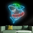 thumbnail image 4 of Handmadetneonsign Cute Shark Neon Wall Sign, Shark Wall Art Decor, Home Wall Decor, Kids Room 58380, 4 of 5
