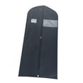 thumbnail image 5 of deevoka 2xHanging Garment Bags Dress Bag Dustproof Bag Men Suits Cover for suits Shirts Black 130cm, 5 of 9