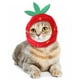 thumbnail image 2 of Sombrero de gato Sombrero con forma de fruta roja Sombrero suave Accesorios ajustables Gorros transpirables para gatos Cachorros Mascotas Fiesta temática de cumpleaños Accesorios para fotografías, 2 of 5