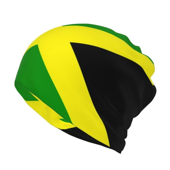 Jamaican Flag Pattern Beanie Skull Cap Lightweight Hip Hop Dwarf Hat Beanie Hat For Women Men