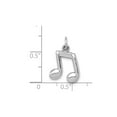thumbnail image 3 of Gem & Harmony 14K White Gold Music Note Charm Pendant Necklace with chain for Women, 3 of 5