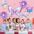 thumbnail image 4 of Set de globos mariposa Hazyore para decoración de fiesta de cumpleaños, 4 of 7