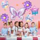 thumbnail image 4 of Set de globos mariposa Hazyore para decoración de fiesta de cumpleaños, 4 of 7