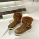 thumbnail image 2 of Zapatos de mujer moda femenina, con pelo redondeado, con punta de terciopelo, zapatos cortos acolchados, botas de nieve, zapatos para correr, botas vaqueras., 2 of 3