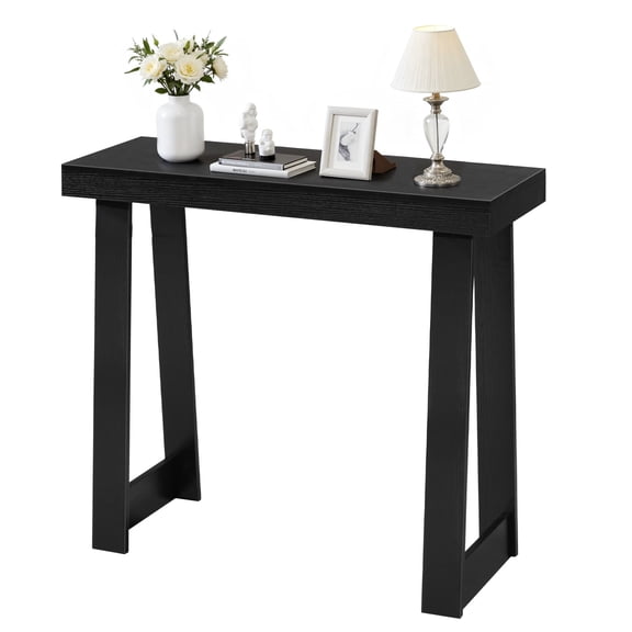 VEVOR 36 in Console Table, Modern Desk Behind the Couch, Wooden Rectangle Entrance Desk, Narrow Long Sofa Table Accent Stand, Ideal for Hallway, Bedroom, Living Room, Foyer, Easy Assembly, Black