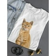 thumbnail image 3 of Ginger Cat Cute Sitting Pose T-Shirt Women -Image by Shutterstock, Female XX-Large, 3 of 4