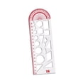thumbnail image 4 of Multifunctional Geometric Ruler, Drafting Drawings Stencils Ruler, Mathematics Learning Geometry Ruler, Multiple Shapes Drawings Template Ruler Clear, 4 of 10