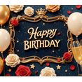 thumbnail image 4 of Yatrandify Decorative Design Happy Birthday Banner Elegant Frame Glitter Sparkle Balloon Decoration for Birthday Party Celebration Indoor Decoration, 4 of 8