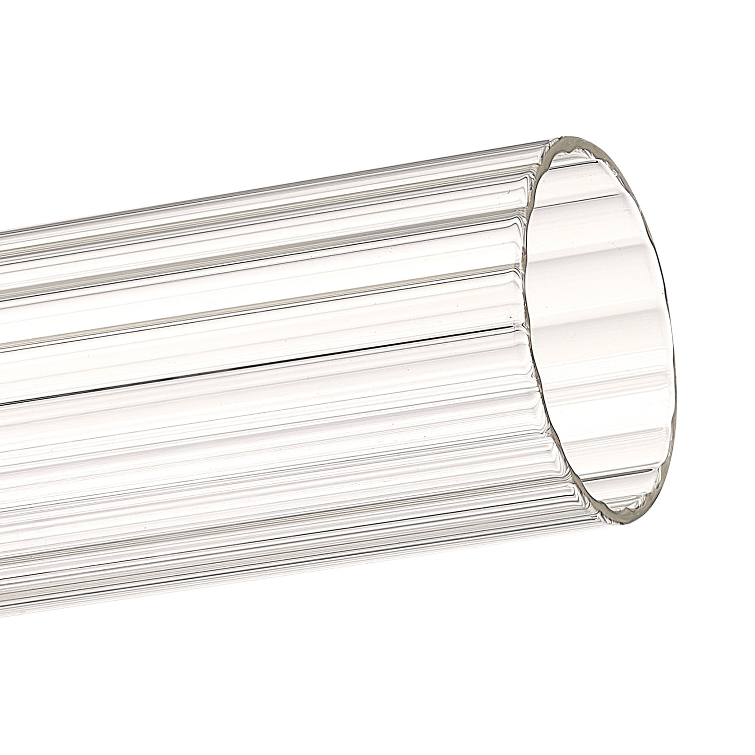 Globe Electric Soft Glam Style 18" 2-Light LED Matte Brass Ribbed Glass Vanity Light, No Battery