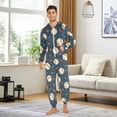 thumbnail image 3 of joogoo Baseballs with Lightning Unisex Adults Onesies Pajamas Jumpsuits S, 3 of 7
