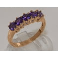 thumbnail image 2 of LBG British Made 14k Rose Gold Natural Amethyst Womens Eternity Ring - 33 size options - Size 4.25, 2 of 8