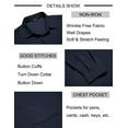 thumbnail image 5 of COOFANDY Long Sleeve Casual Shirts for Men Slim Fit Button Down Shirts Wrinkle Free Untucked Shirts, 5 of 6