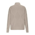 thumbnail image 3 of Womens High Neck Sweaters Solid Color Comfy Knitted Turtleneck Pullover Loose Long Sleeve Casual Winter Tops (2XL, Khaki), 3 of 6