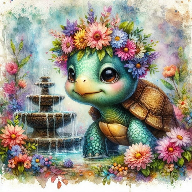 (V7199) Resina Diamante Serie Animal Primavera Diamante 40*40CM