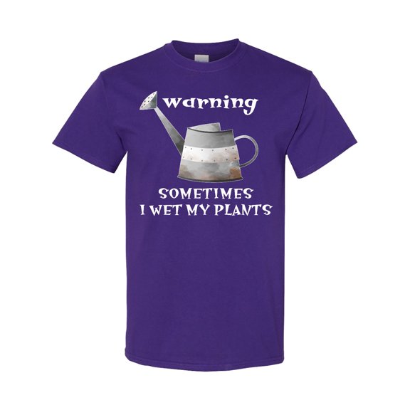 Inktastic Warning Sometimes I Wet My Plants Gardening Humor T-Shirt