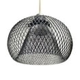 thumbnail image 3 of Lámpara colgante de Metal, cubierta de luz colgante, bombilla protectora, protector de bombilla, pantalla para pasillo, cocina, baño, decoración de negro esférico, 3 of 8