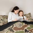 thumbnail image 5 of Castle Fairy Sport Basketball Twin Comforter Sets,Vintage Abstract Camouflage Bedding Set, 5 of 8