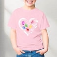 thumbnail image 2 of lnmuld Cute Tops for Girls Graphic Tee Short Sleeve Casual Summer Top for Youth Children - Message Comfortable Daily Wear Color:Light Pink,Size:9-10 Years, 2 of 4