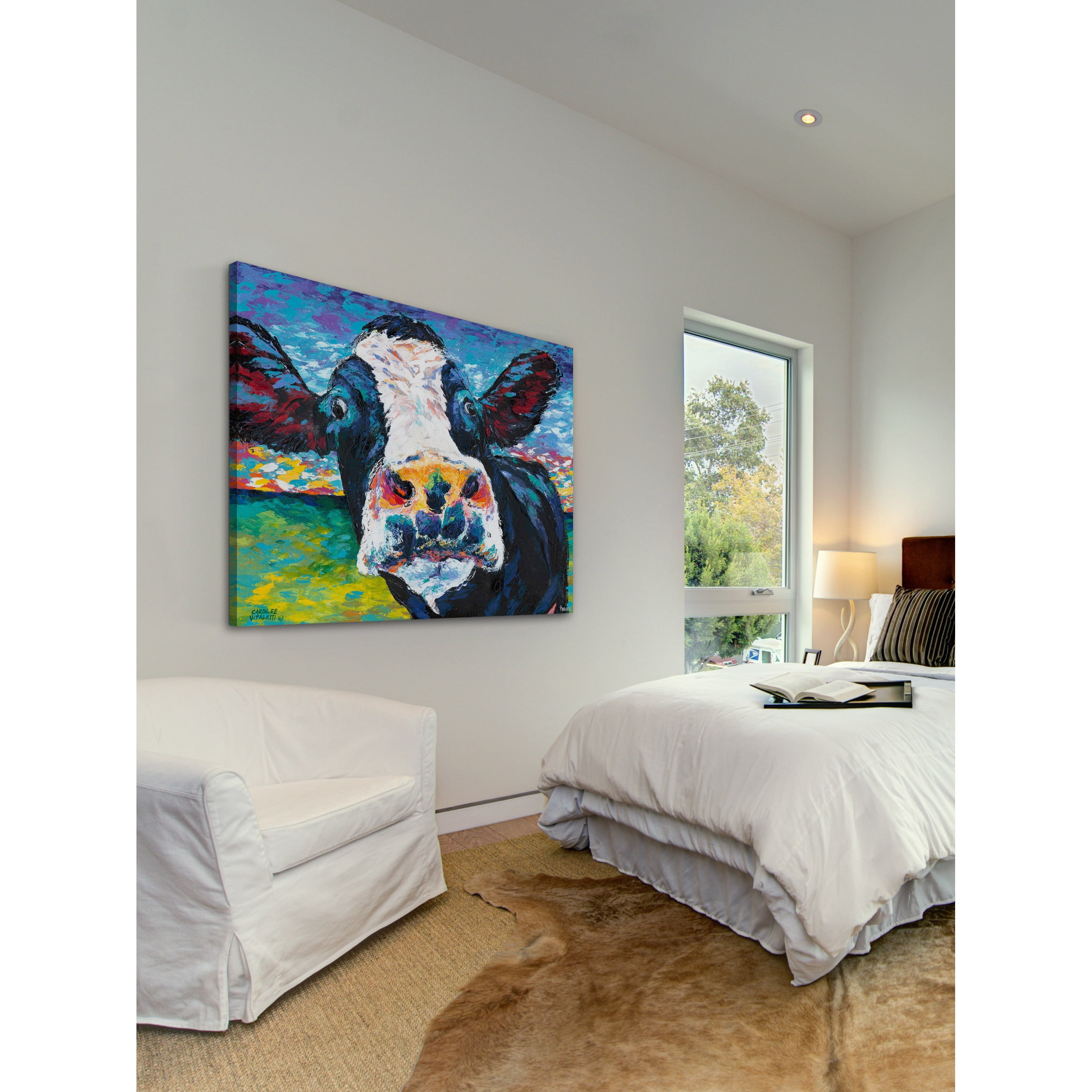 Marmont Hill Curious Cow II Canvas Wall Art