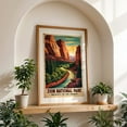 thumbnail image 5 of Retro Travel Art: Zion's Towering Sandstone Cliffs - Utah Illustration Travel Poster Vintage Poster Desert Landscape Nature Wildlife Scenic Unframed Wall Art Print 24 x 36 inches, 5 of 60